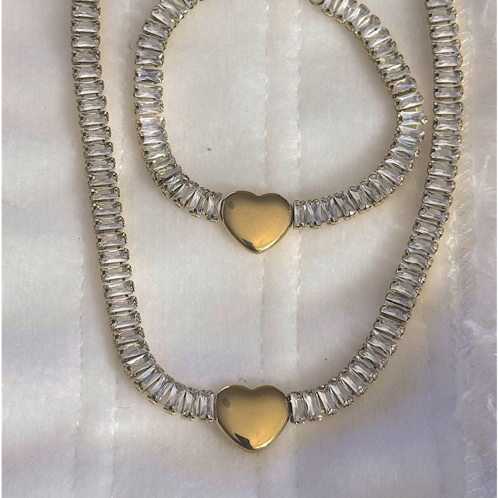 4 Pieces Stainless Steel Heart Set